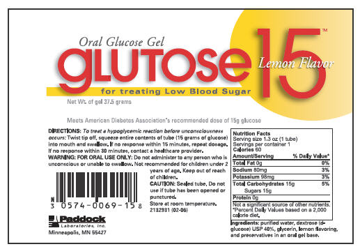 Principle Display Panel  - TUBE Glutose 15 Lemon