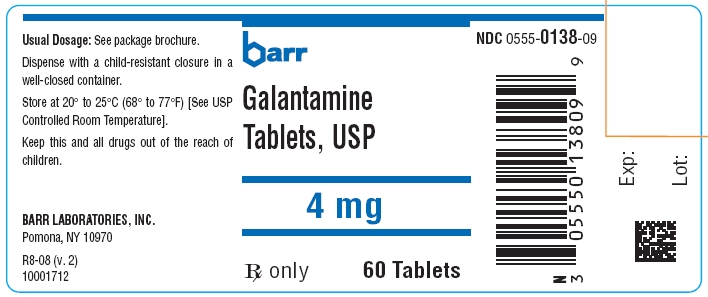 Galantamine Tablets 4 mg 60s Label