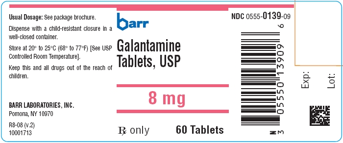 Galantamine Tablets 8 mg 60s Label