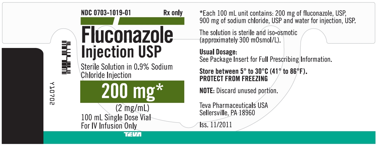 Fluconazole Injection USP 200 mg 100 mL Single Dose Vial Label