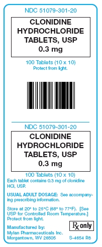 Clondine HCl Tablets 0.3 mg