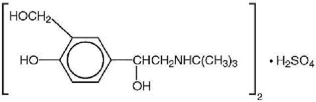 Structural formula for albuterol sulfate syrup