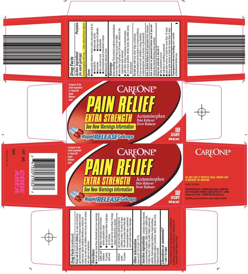 Pain Relief Gelcaps Carton