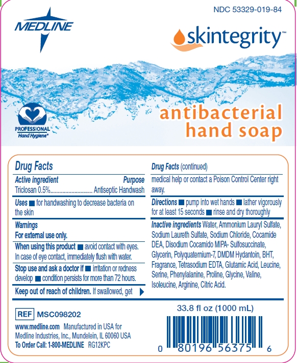 Skintegrity antibacterial hand soap label