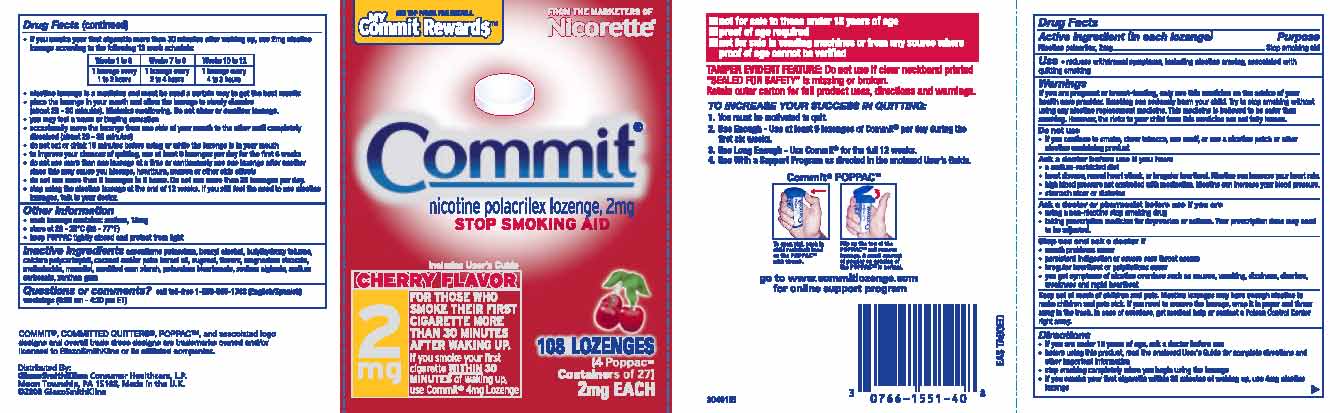Commit Lozenge Cherry 2 mg Carton