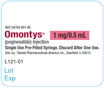 1 mg/0.5 mL Single Use Pre-Filled Syringe Label