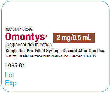 2 mg/0.5 mL Single Use Pre-Filled Syringe Label