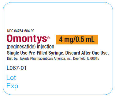 4 mg/0.5 mL Single Use Pre-Filled Syringe Label