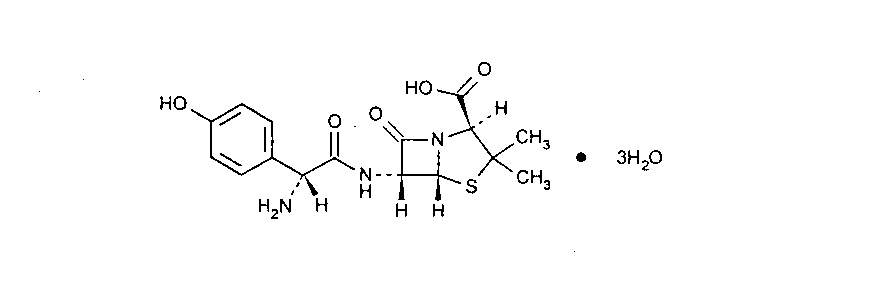 Chemical Structure for Amoxicillin