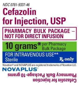 Cefazolin 10 mg Pharmacy Bulk Label