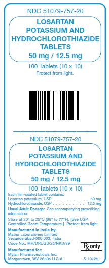 Losartan Potassium and Hydrochlorothiazide Tablets 50 mg/12.5 mg Unit Carton Label