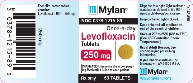 Levofloxacin Tablets 250 mg Bottle label