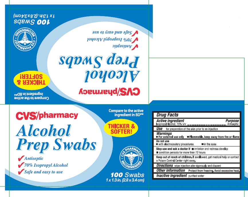 CVS Pharmacy Alcohol Prep Swabs, front, side, top