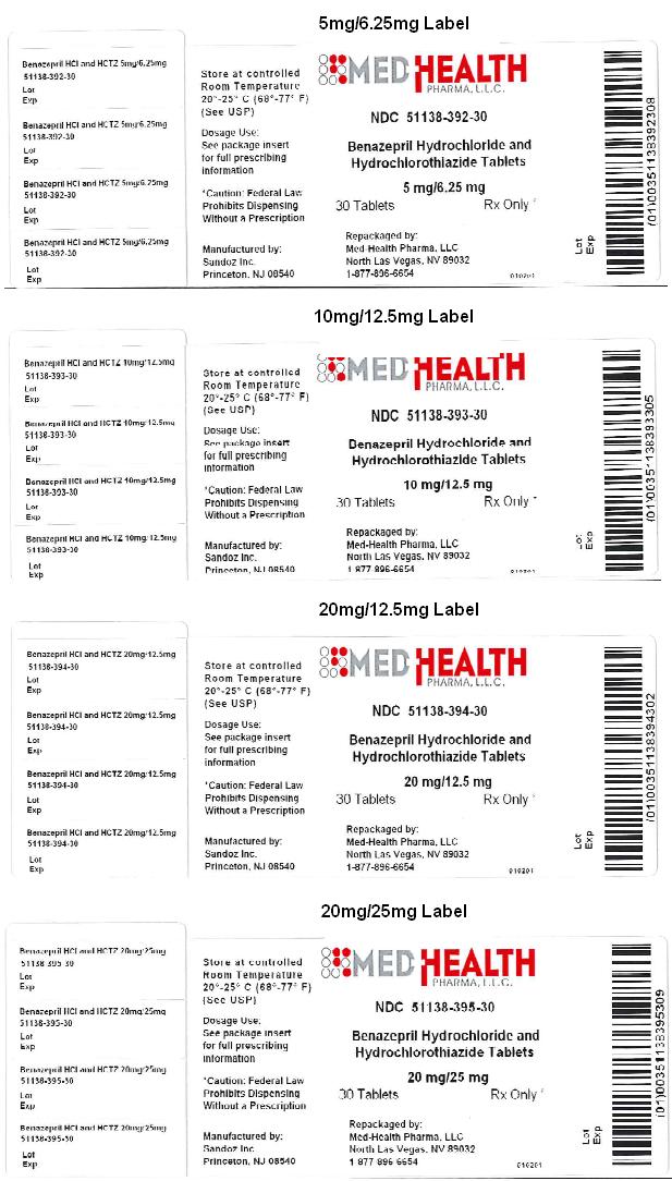Benazepril HCTZ Labels
