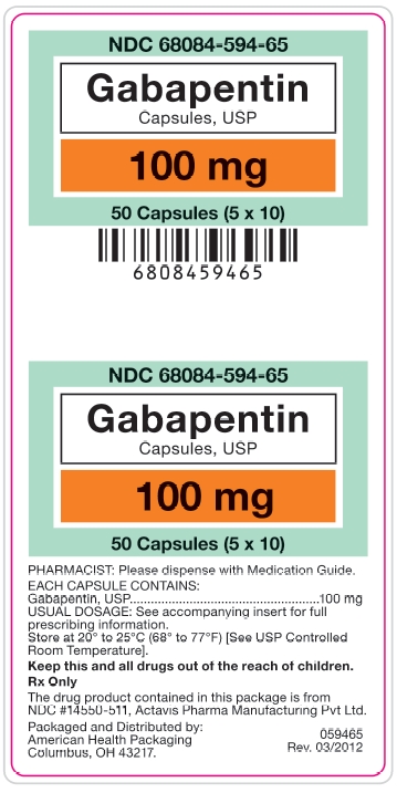 Gabapentin 100 mg Capsules, USP - (5x10)