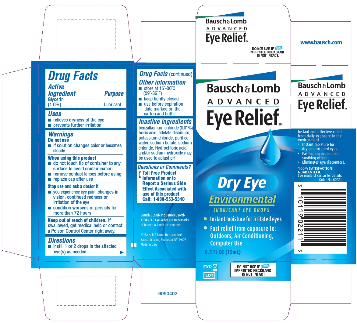 B&L Advanced Eye Relief Dry Eye Environmental Lubricant Eye Drops