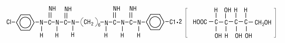 chemical structure for chlorhexidine gluconate