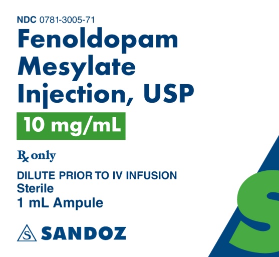 Fenoldopam Mesylate 10 mg 1 mL Carton