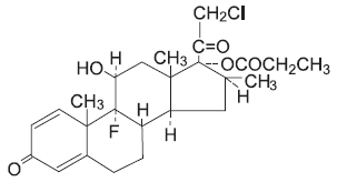 clobetasol propionate structural formula