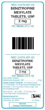 Benztropine Mesylate Tablts, USP 2 mg