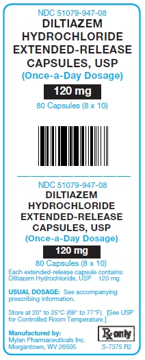 Diltiazem HCl ER Capsules 120 mg Unit Carton Label