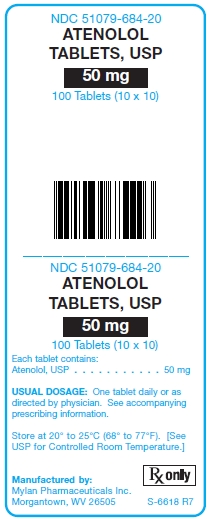 Atnolol 50 mg Tablets Unit Carton Label