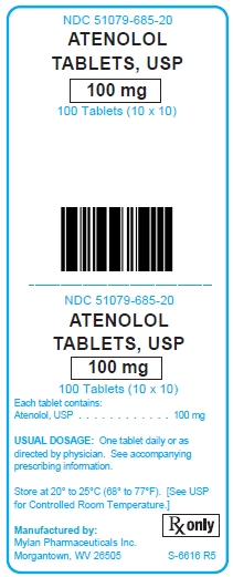 Atenolol 100 mg Tablets Unit Carton Label