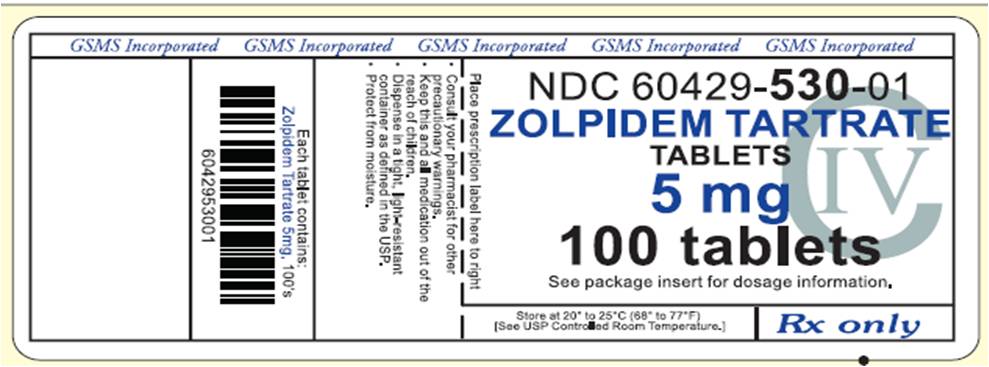 Label Graphic Zolpidem Tartrate 5 mg