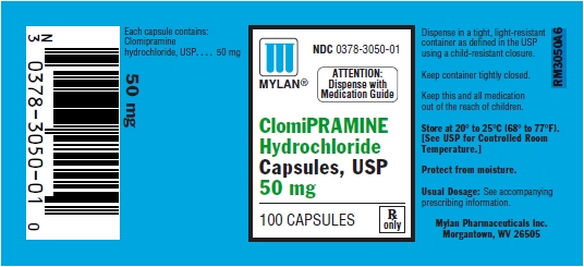 Clomipramine Hydrochloride Capsules 50 mg Bottles
