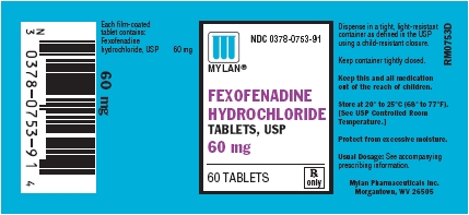Fexofenadine Hydrochloride Tablets 60 mg Bottles