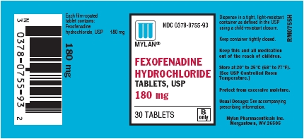 Fexofenadine Hydrochloride Tablets 180 mg Bottles