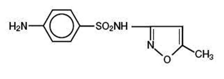 Chemical Structure - Sulfamethoxazole
