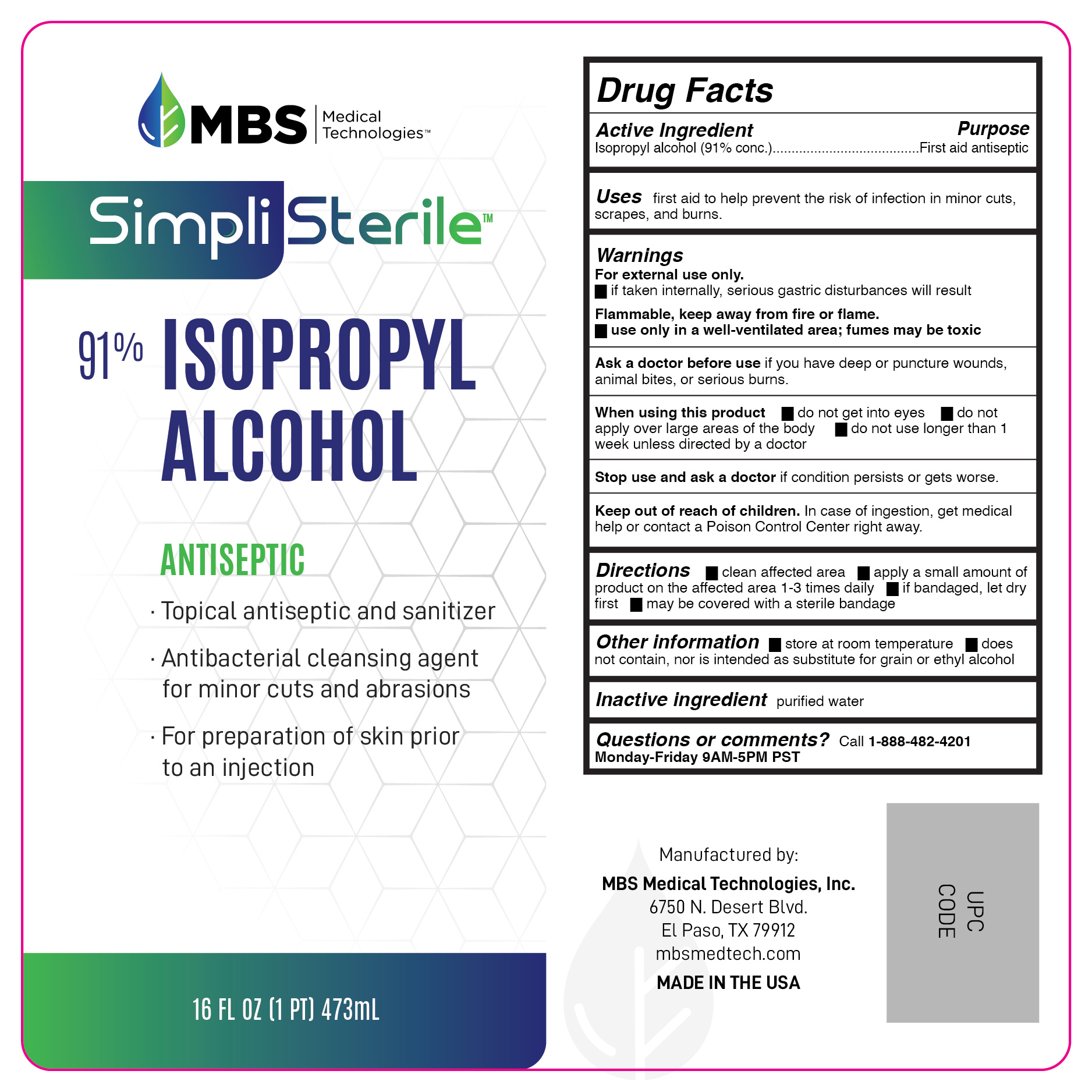 91% Isopropyl Alcohol