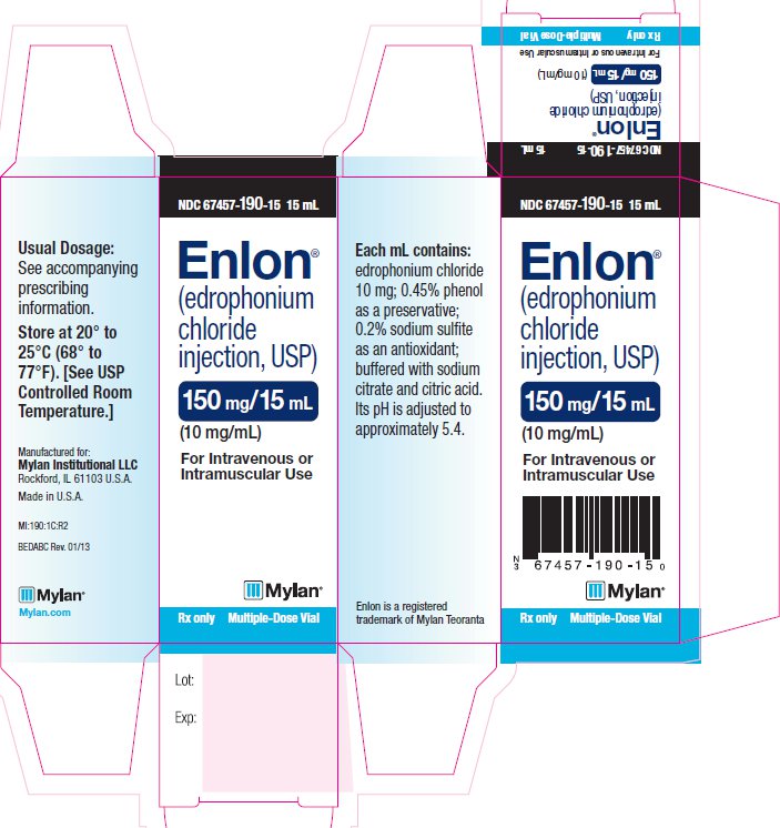 Enlon (edrophonium chloride injection, USP) 150 mg/ 15 mL Carton Labels