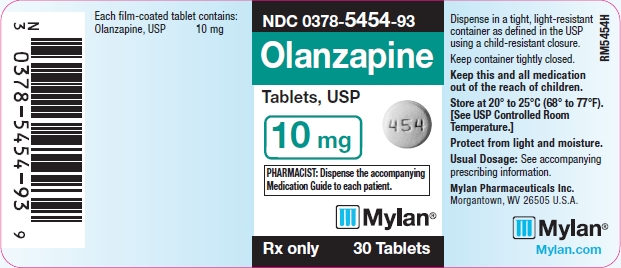 Olanzapine Tablets 10 mg Bottle Labels