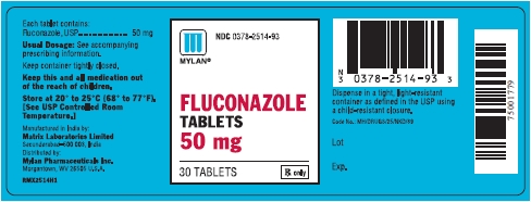 Fluconazole 50 mg tablets in bottles of 30
