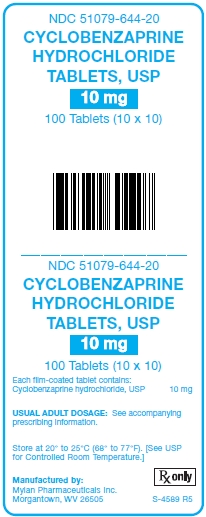 Cyclobenzaprine HCl 10 mg Tablets Unit Carton Label