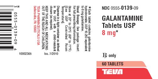 Galantamine Tablets USP 8 mg Label