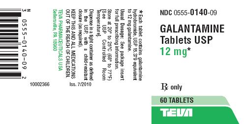 Galantamine Tablets USP 12 mg Label