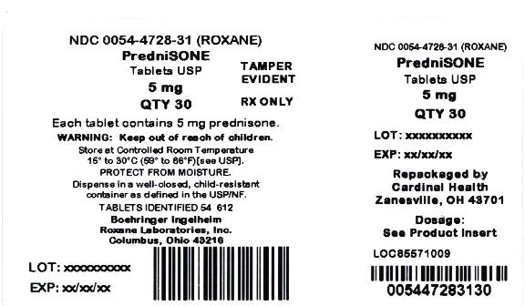 Prednisone Carton Label