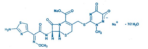 Ceftriaxone structural formula