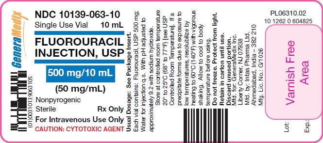 Fluorouracil Injection 500 mg/10 mL Labels