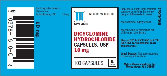 Dicyclomine Hydrochloride Capsules 10 mg Bottles