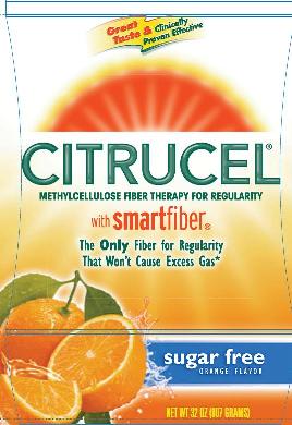 Citrucel Sugar Free Orange Flavor Label