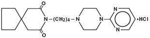 Buspirone Hydrochloride Structural Formula