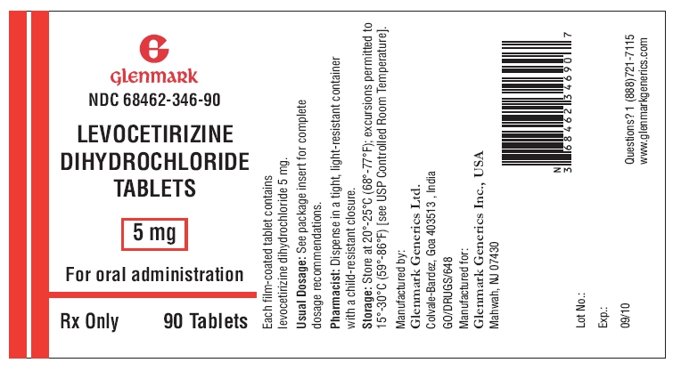 Levocetirizine Tablets 90s count bottle label