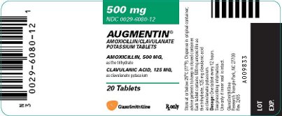 AUGMENTIN 500mg Tablet Label