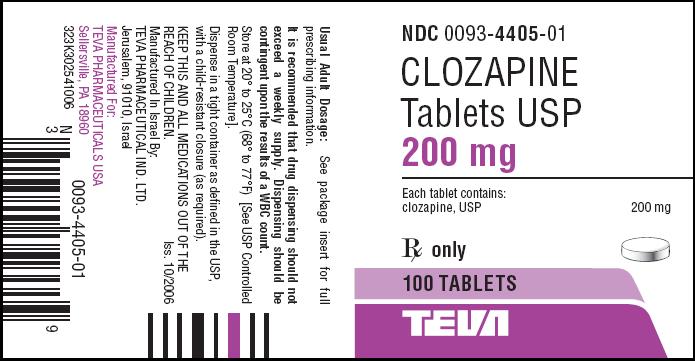 Clozapine Tablets 200mg 100s Label