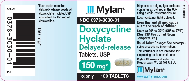 Doxycycline Hyclate Delayed-Release Tablets 150 mg Bottle