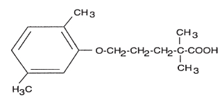 Gemfibrozil stuctural formula